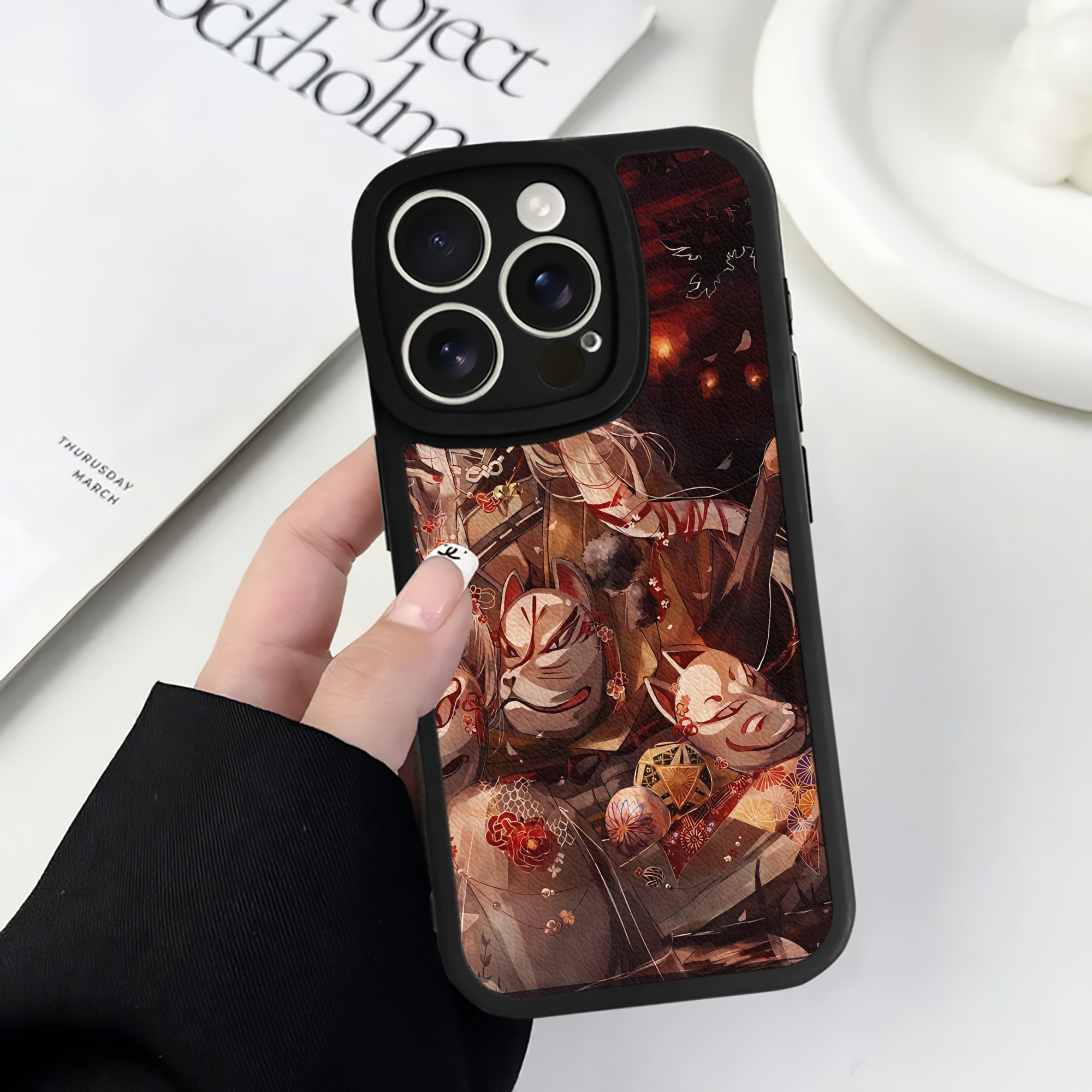 （画像用） 刀剣乱舞 Touken Ranbu 【iPhone 16シリーズ対応】シリコンスマホケース（レザー調） 材質：シリコン